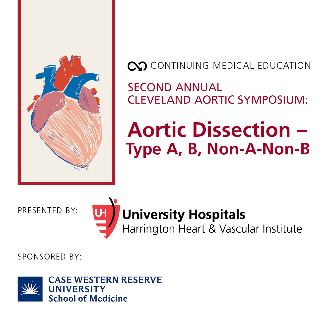 Second Annual Cleveland Aortic Symposium: Aortic Dissection- Type A, B, Non-A-non-B Banner